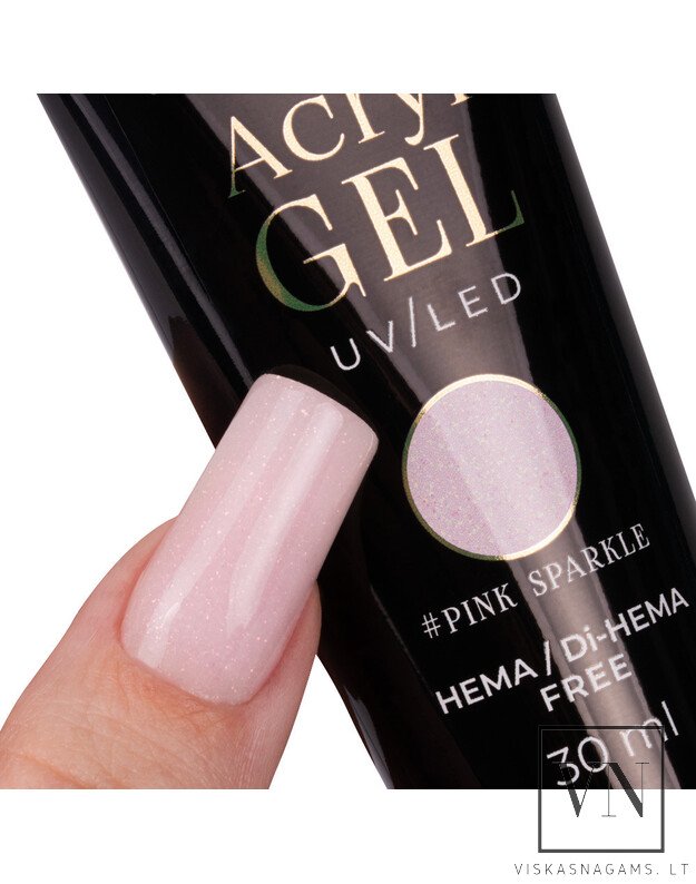 MOLLY NAILS ACRYLGEL polygelis PINK SPARKLE, 30ml