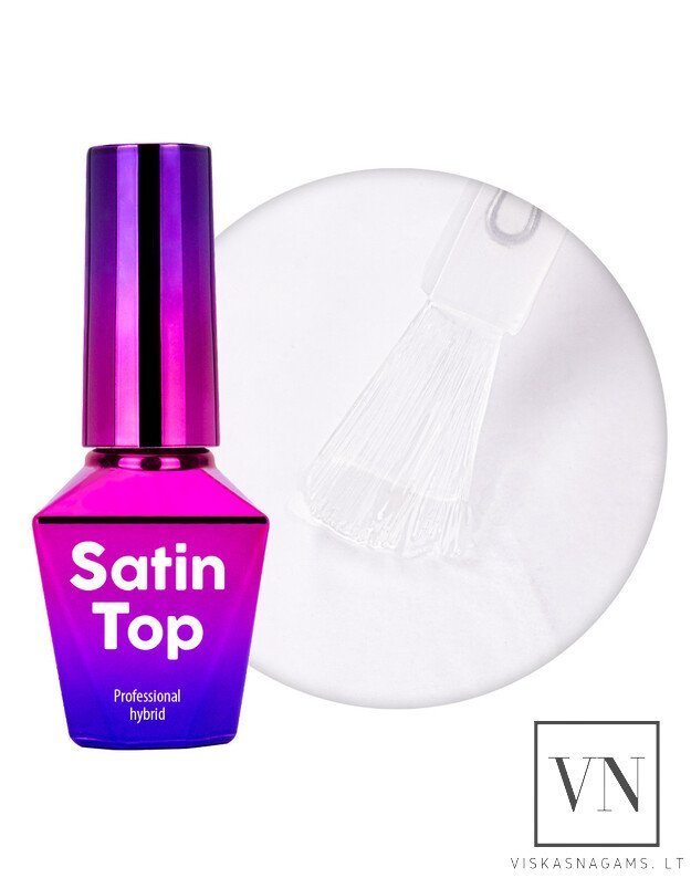 SATIN TOP satininis/matinis viršutinis gelinio lako sluoksnis, 10g