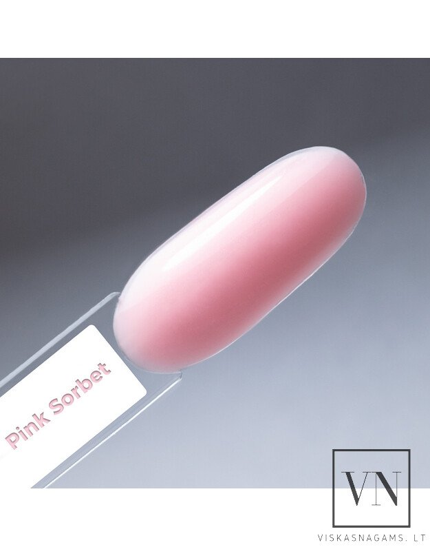 FIBER RUBBER BASE PINK SORBET bazė su pluoštu, 10g