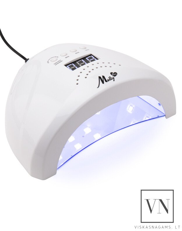 48W LED/UV hibridinė lempa MOLLY LUX 1s ir porankis manikiūrui 